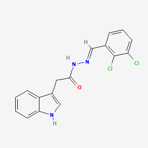 molecular formula C17H13Cl2N3O B11532843 N'-[(E)-(2,3-dichlorophenyl)methylidene]-2-(1H-indol-3-yl)acetohydrazide 