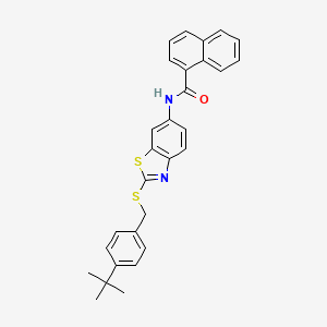 N-{2-[(4-tert-butylbenzyl)sulfanyl]-1,3-benzothiazol-6-yl}naphthalene-1-carboxamide