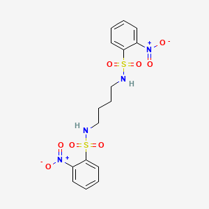 molecular formula C16H18N4O8S2 B11532909 N,N'-butane-1,4-diylbis(2-nitrobenzenesulfonamide) 