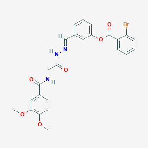 3-[(E)-({2-[(3,4-Dimethoxyphenyl)formamido]acetamido}imino)methyl]phenyl 2-bromobenzoate