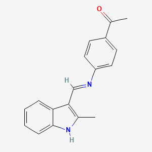 1-(4-{[(E)-(2-methyl-1H-indol-3-yl)methylidene]amino}phenyl)ethanone