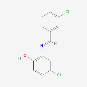 4-chloro-2-{[(E)-(3-chlorophenyl)methylidene]amino}phenol