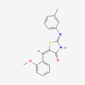 (5E)-5-[(2-methoxyphenyl)methylidene]-2-(3-methylanilino)-1,3-thiazol-4-one