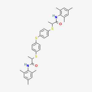 2,2'-[sulfanediylbis(benzene-4,1-diylsulfanediyl)]bis[N-(2,4,6-trimethylphenyl)propanamide]