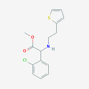 molecular formula C15H16ClNO2S B115330 Methyl [2-(2-thienyl)ethylamino](2-chlorophenyl)acetate CAS No. 141109-26-4