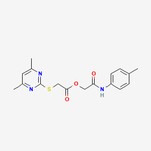 molecular formula C17H19N3O3S B11533026 2-[(4-Methylphenyl)amino]-2-oxoethyl [(4,6-dimethylpyrimidin-2-yl)sulfanyl]acetate 