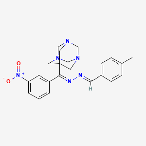 7-[(Z)-[(2E)-(4-Methylbenzylidene)hydrazono](3-nitrophenyl)methyl]-1,3,5-triazatricyclo[3.3.1.1~3,7~]decane