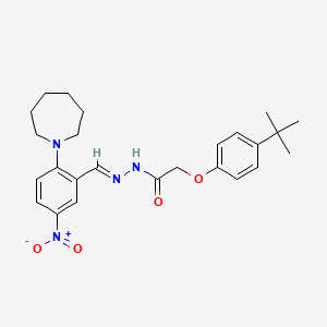 N'-[(E)-[2-(Azepan-1-YL)-5-nitrophenyl]methylidene]-2-(4-tert-butylphenoxy)acetohydrazide