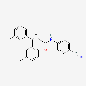 N-(4-cyanophenyl)-2,2-bis(3-methylphenyl)cyclopropane-1-carboxamide