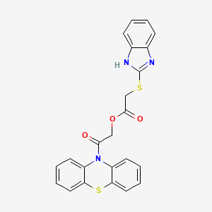 2-oxo-2-(10H-phenothiazin-10-yl)ethyl (1H-benzimidazol-2-ylsulfanyl)acetate