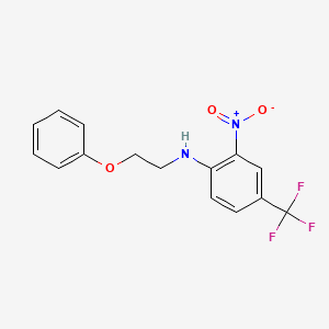 molecular formula C15H13F3N2O3 B11533252 2-nitro-N-(2-phenoxyethyl)-4-(trifluoromethyl)aniline 