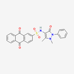 N-(1,5-dimethyl-3-oxo-2-phenyl-2,3-dihydro-1H-pyrazol-4-yl)-9,10-dioxo-9,10-dihydroanthracene-2-sulfonamide