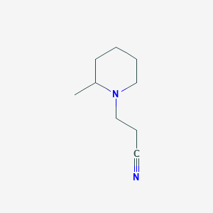 molecular formula C9H16N2 B115333 3-(2-Methylpiperidin-1-yl)propanenitrile CAS No. 140837-33-8