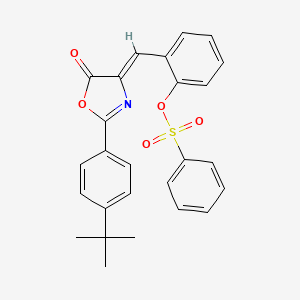 2-{(Z)-[2-(4-tert-butylphenyl)-5-oxo-1,3-oxazol-4(5H)-ylidene]methyl}phenyl benzenesulfonate