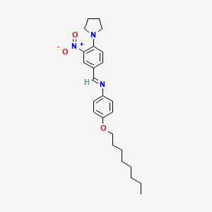 N-{(E)-[3-nitro-4-(pyrrolidin-1-yl)phenyl]methylidene}-4-(octyloxy)aniline