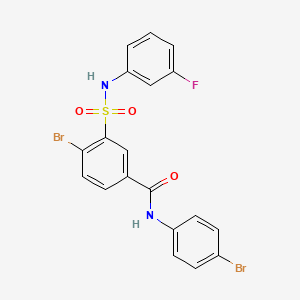 4-bromo-N-(4-bromophenyl)-3-[(3-fluorophenyl)sulfamoyl]benzamide