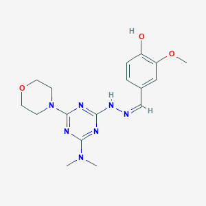 4-[(Z)-{2-[4-(dimethylamino)-6-(morpholin-4-yl)-1,3,5-triazin-2-yl]hydrazinylidene}methyl]-2-methoxyphenol