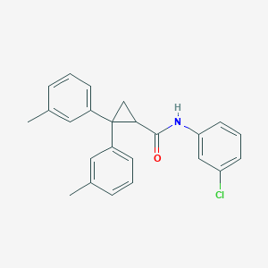 N-(3-chlorophenyl)-2,2-bis(3-methylphenyl)cyclopropane-1-carboxamide