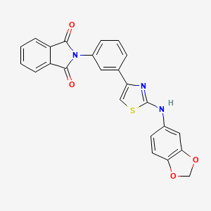 2-{3-[2-(1,3-benzodioxol-5-ylamino)-1,3-thiazol-4-yl]phenyl}-1H-isoindole-1,3(2H)-dione