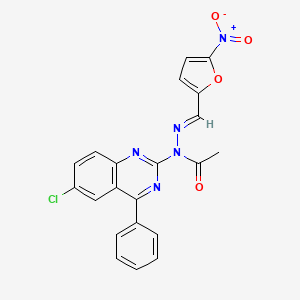 N-(6-chloro-4-phenylquinazolin-2-yl)-N'-[(E)-(5-nitrofuran-2-yl)methylidene]acetohydrazide