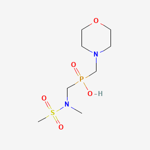 molecular formula C8H19N2O5PS B11533574 {[Methyl(methylsulfonyl)amino]methyl}(morpholin-4-ylmethyl)phosphinic acid 