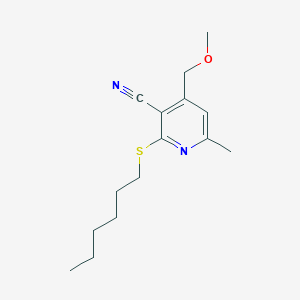 2-(Hexylsulfanyl)-4-(methoxymethyl)-6-methylpyridine-3-carbonitrile