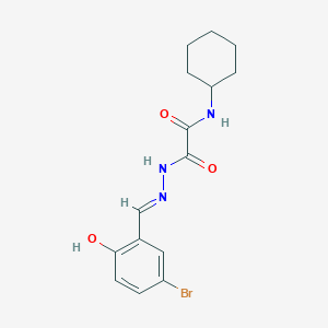 2-[(2E)-2-(5-bromo-2-hydroxybenzylidene)hydrazinyl]-N-cyclohexyl-2-oxoacetamide