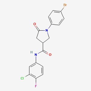 1-(4-bromophenyl)-N-(3-chloro-4-fluorophenyl)-5-oxopyrrolidine-3-carboxamide