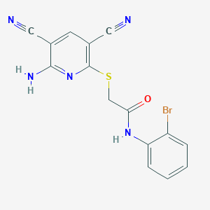 2-[(6-amino-3,5-dicyanopyridin-2-yl)sulfanyl]-N-(2-bromophenyl)acetamide