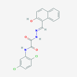 molecular formula C19H13Cl2N3O3 B11533653 N-(2,5-dichlorophenyl)-2-{(2E)-2-[(2-hydroxy-1-naphthyl)methylene]hydrazino}-2-oxoacetamide 