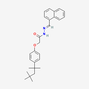 molecular formula C27H32N2O2 B11533672 N'-[(E)-naphthalen-1-ylmethylidene]-2-[4-(2,4,4-trimethylpentan-2-yl)phenoxy]acetohydrazide 