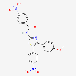 N-[4-(4-methoxyphenyl)-5-(4-nitrophenyl)-1,3-thiazol-2-yl]-4-nitrobenzamide