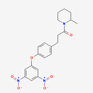 3-[4-(3,5-Dinitrophenoxy)phenyl]-1-(2-methylpiperidin-1-yl)propan-1-one