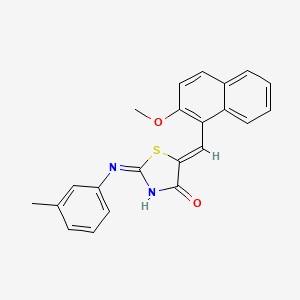 (5Z)-5-[(2-methoxynaphthalen-1-yl)methylidene]-2-(3-methylanilino)-1,3-thiazol-4-one