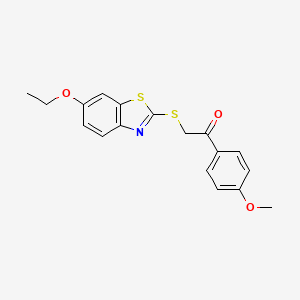 2-[(6-Ethoxy-1,3-benzothiazol-2-yl)sulfanyl]-1-(4-methoxyphenyl)ethanone