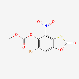 6-Bromo-4-nitro-2-oxo-1,3-benzoxathiol-5-yl methyl carbonate