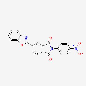 molecular formula C21H11N3O5 B11533809 5-(1,3-benzoxazol-2-yl)-2-(4-nitrophenyl)-1H-isoindole-1,3(2H)-dione 