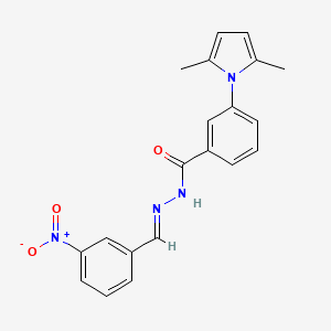 3-(2,5-dimethyl-1H-pyrrol-1-yl)-N'-[(E)-(3-nitrophenyl)methylidene]benzohydrazide