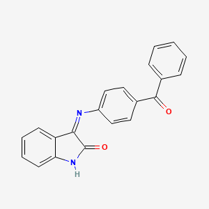 (3Z)-3-{[4-(phenylcarbonyl)phenyl]imino}-1,3-dihydro-2H-indol-2-one