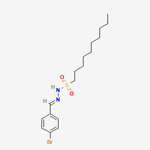 N'-[(E)-(4-bromophenyl)methylidene]decane-1-sulfonohydrazide