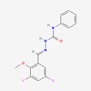 (2E)-2-(3,5-diiodo-2-methoxybenzylidene)-N-phenylhydrazinecarboxamide