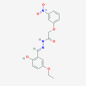 molecular formula C17H17N3O6 B11533849 N'-[(E)-(5-ethoxy-2-hydroxyphenyl)methylidene]-2-(3-nitrophenoxy)acetohydrazide 