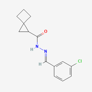 N'-[(E)-(3-chlorophenyl)methylidene]spiro[2.3]hexane-1-carbohydrazide