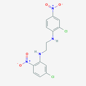 molecular formula C14H12Cl2N4O4 B11533936 N-(2-chloro-4-nitrophenyl)-N'-(5-chloro-2-nitrophenyl)ethane-1,2-diamine 