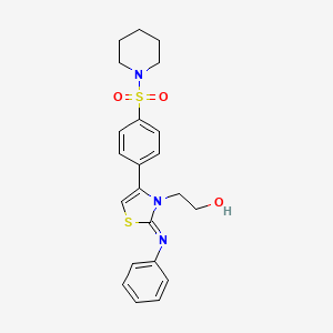 2-[(2Z)-2-(phenylimino)-4-[4-(piperidin-1-ylsulfonyl)phenyl]-1,3-thiazol-3(2H)-yl]ethanol