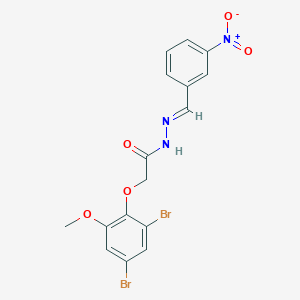 2-(2,4-dibromo-6-methoxyphenoxy)-N'-[(E)-(3-nitrophenyl)methylidene]acetohydrazide