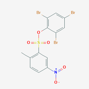 molecular formula C13H8Br3NO5S B11534028 2,4,6-Tribromophenyl 2-methyl-5-nitrobenzenesulfonate 