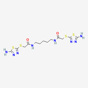 N,N'-pentane-1,5-diylbis{2-[(5-amino-1,3,4-thiadiazol-2-yl)sulfanyl]acetamide}