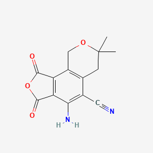 4-Amino-7,7-dimethyl-1,3-dioxo-1,6,7,9-tetrahydro-3H-furo[3,4-h]isochromene-5-carbonitrile