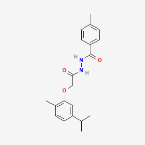 4-methyl-N'-{[2-methyl-5-(propan-2-yl)phenoxy]acetyl}benzohydrazide